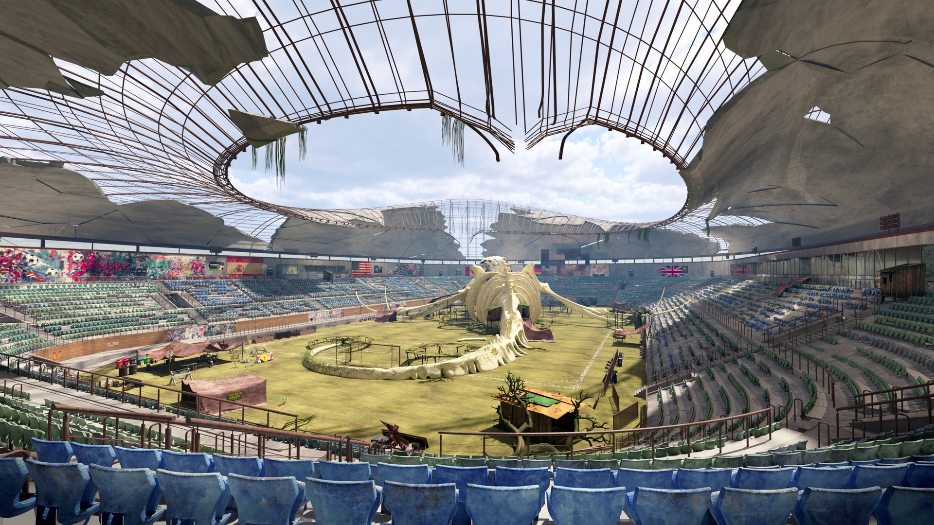 Media 1 for listing Abandoned Post-Apocalyptic Football Stadium - Modular Environment 3d Level