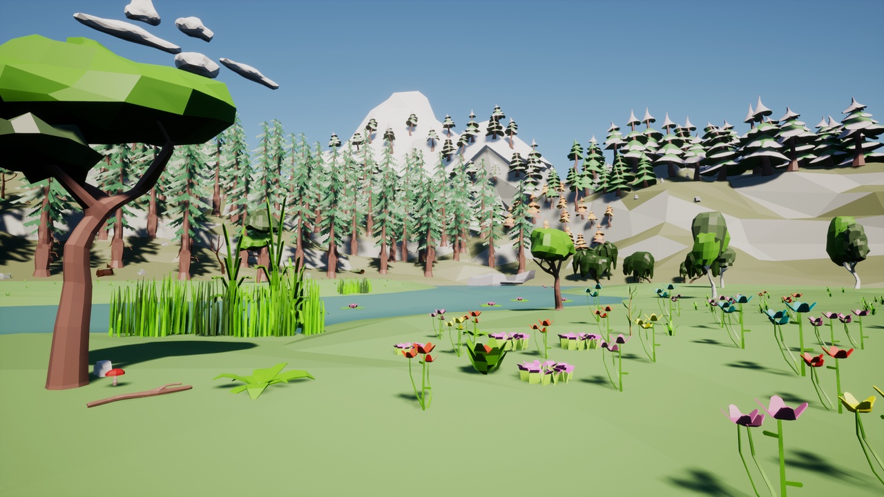 Low Poly Vegetation Nature | Fab
