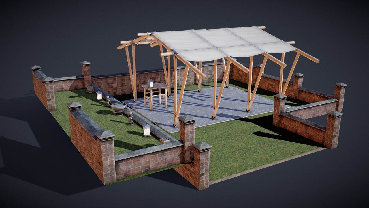 Media 1 for listing Game Ready | Courtyard Exterior Set