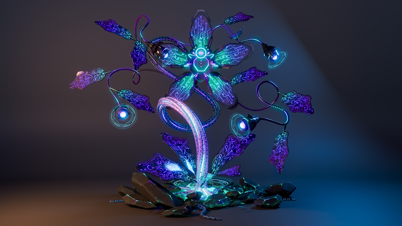 Media 1 for listing Synthetic Life - Stylized Plant - Flower