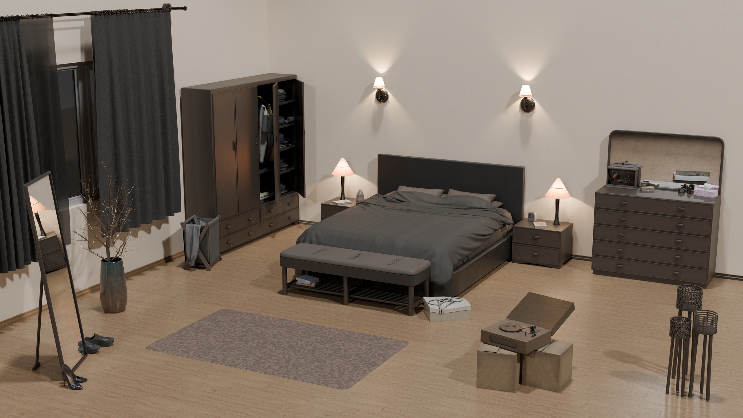 Multimedia 1 para anuncio Bedroom TLOM - Blender Asset Pack