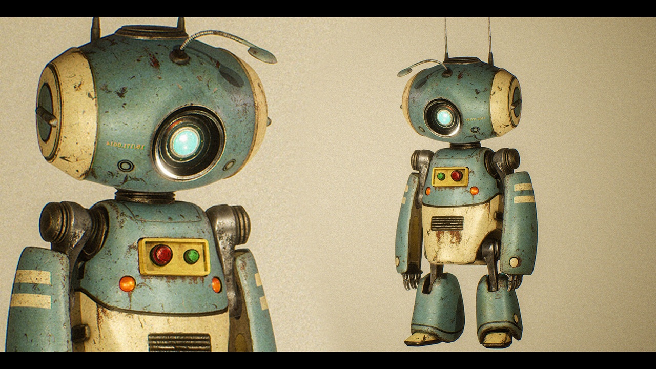 Медиа 1 для объявления Echo-105 – Stylized Retro Robot