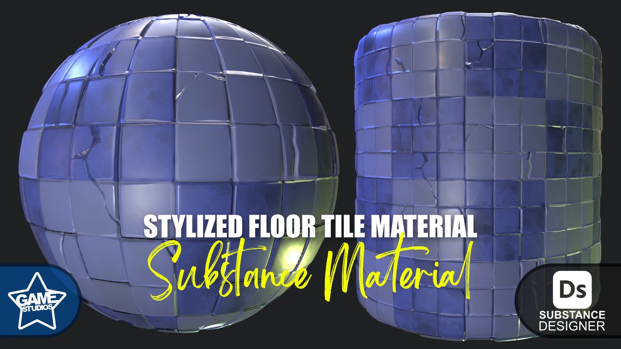 Media 1 for listing Stylized Floor Tiles Material 08