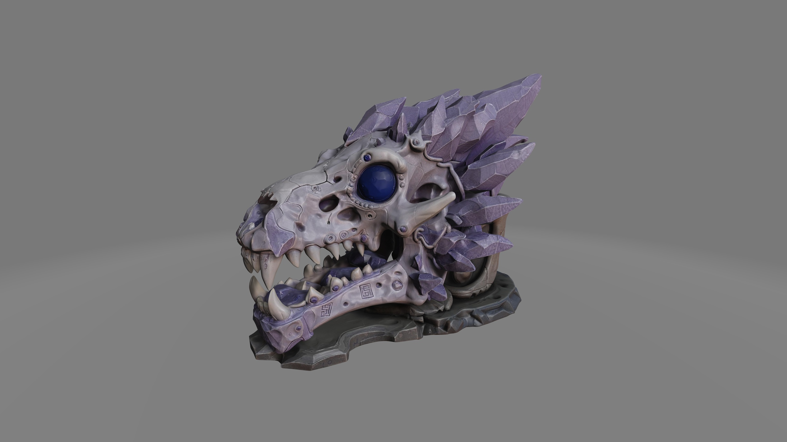 Media 1 for listing Crystal Dragon Skull