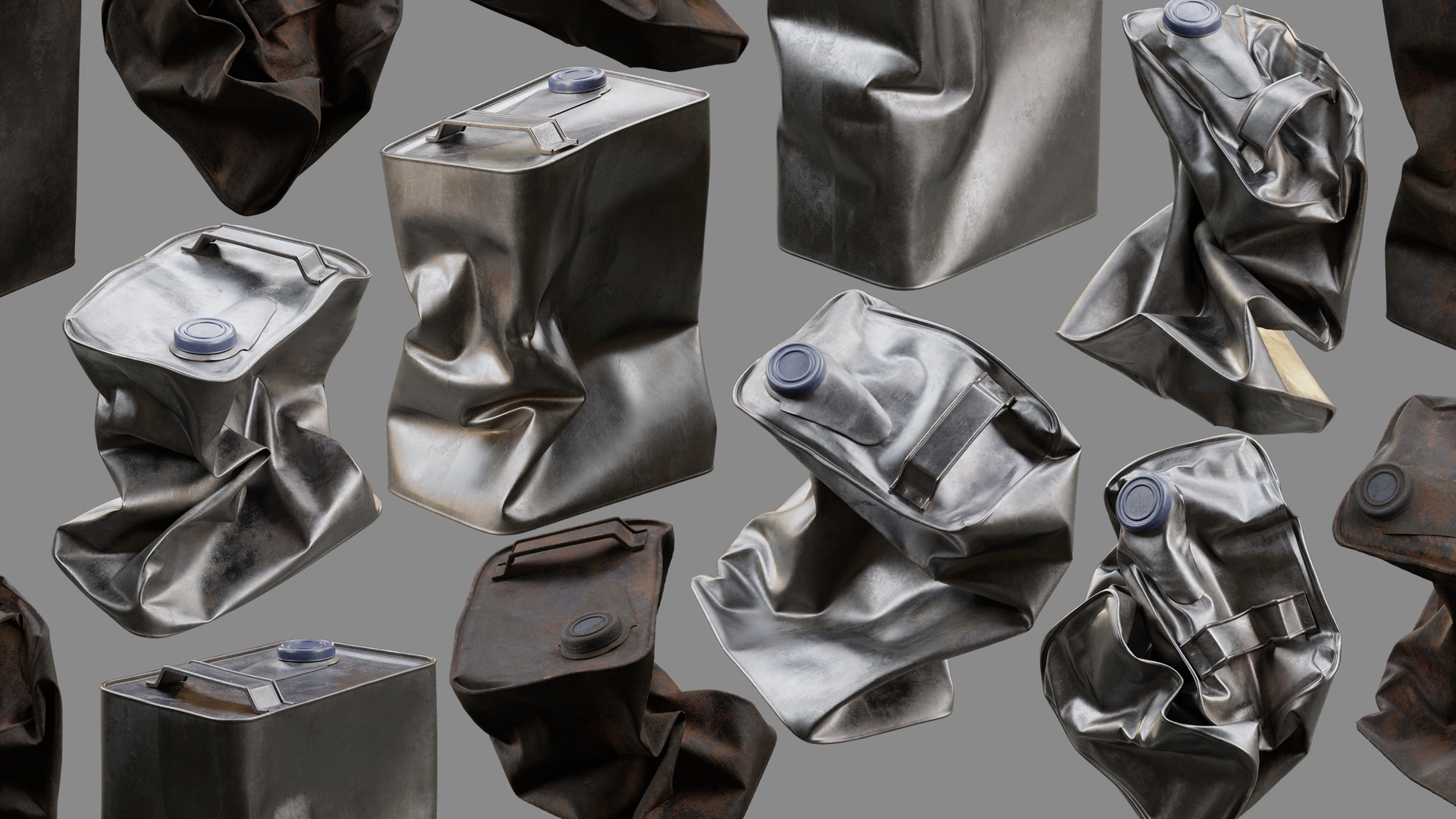 Media 1 for listing Crushed Paint Can Rectangular Collection