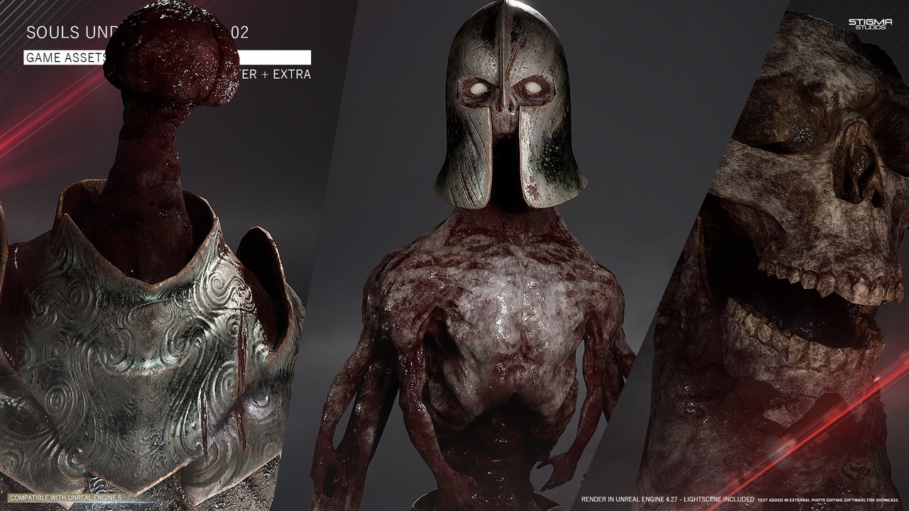 Media 1 for listing Souls Undead Bundle 02 - Game Assets + Extra | STIGMA STUDIOS