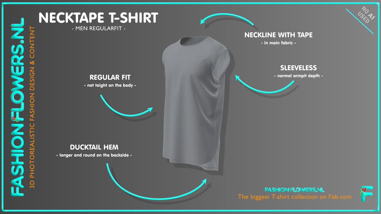 Media 1 for listing Gray Colour Ducktail Sleeveless Round Neck T-shirt | Basic Ducktail Tshirt