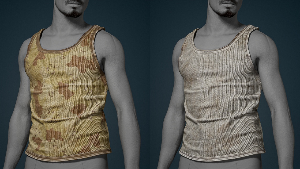 Media 1 for listing TankTop undershirt (Singlet) - Outfit for MH Rigged