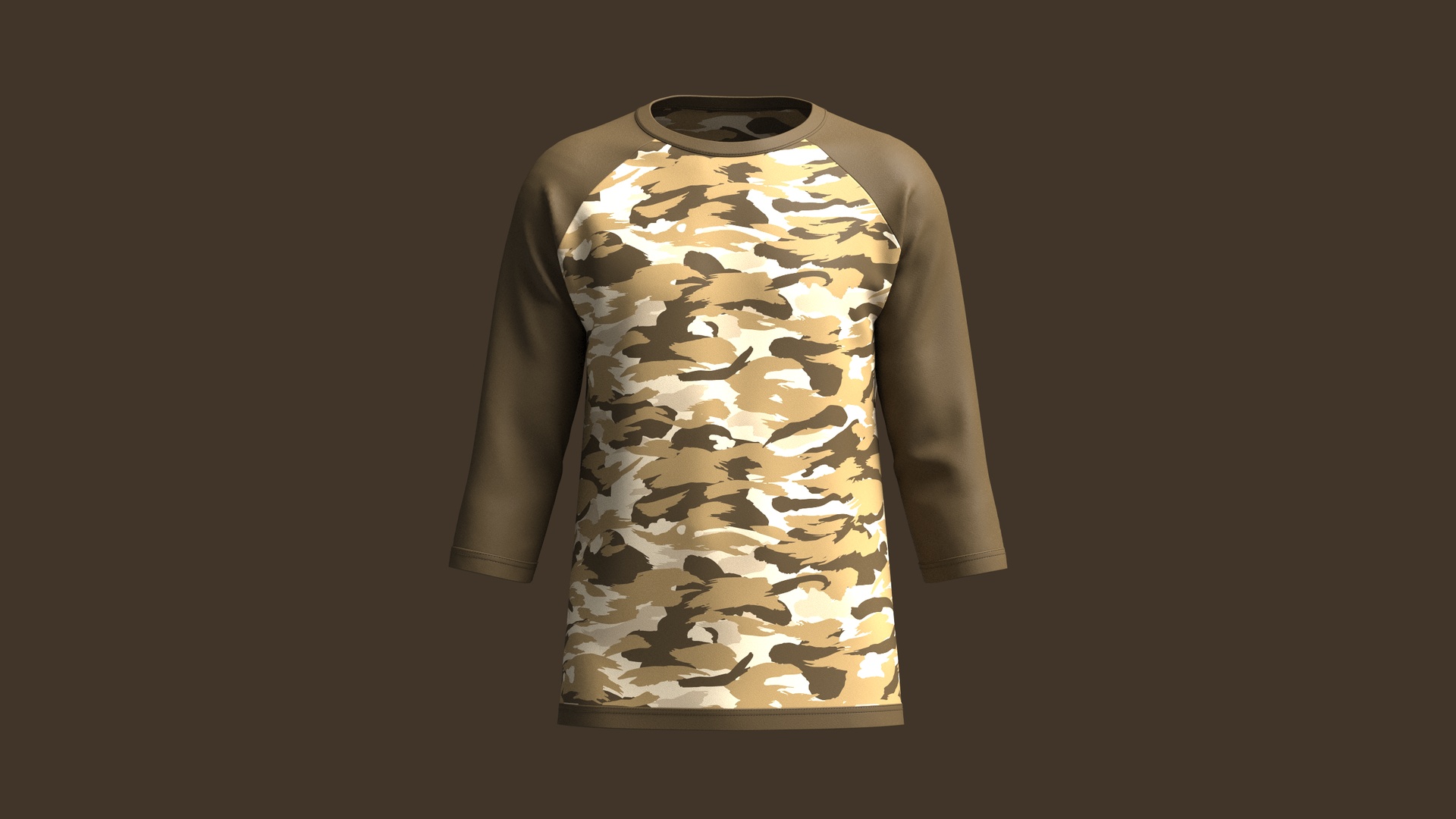 Media 1 for listing T-Shirt Three Quarter Sleeve | High Poly