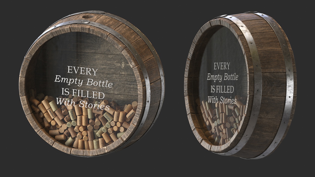 Media 1 for listing Wall decorative wine barrel