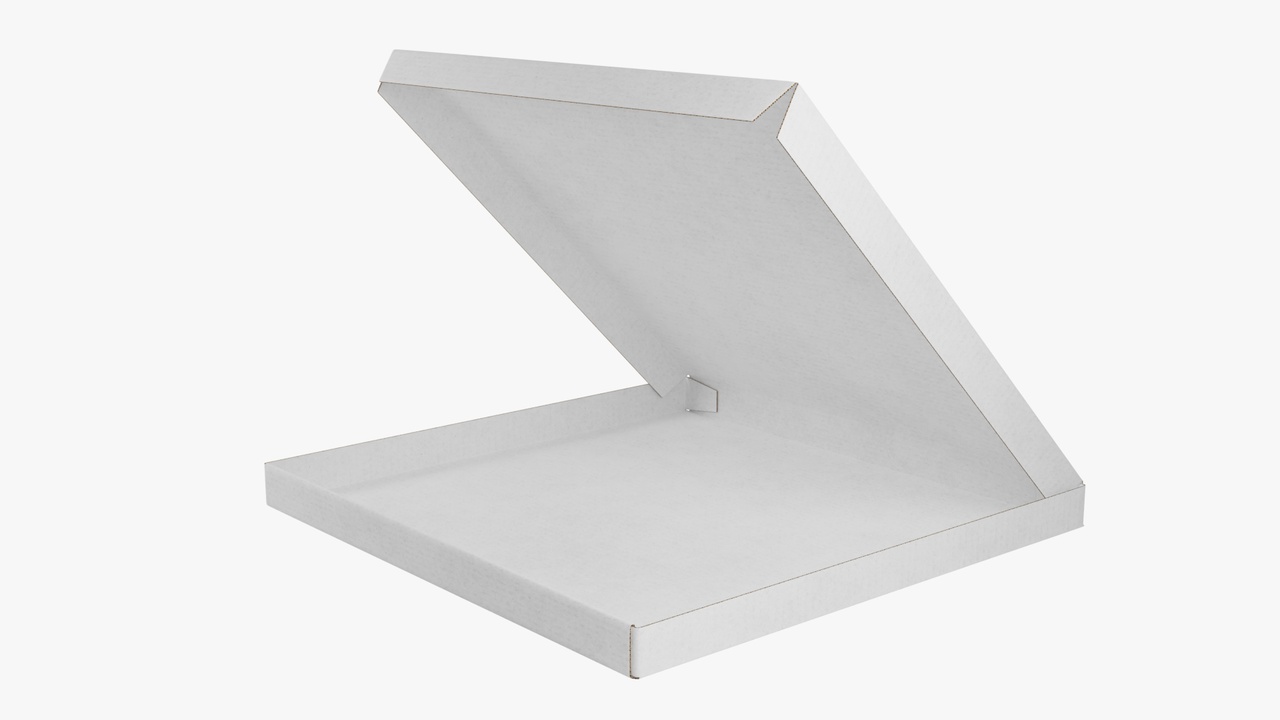 Multimedia 1 para anuncio 12" White Paper Open Pizza Box