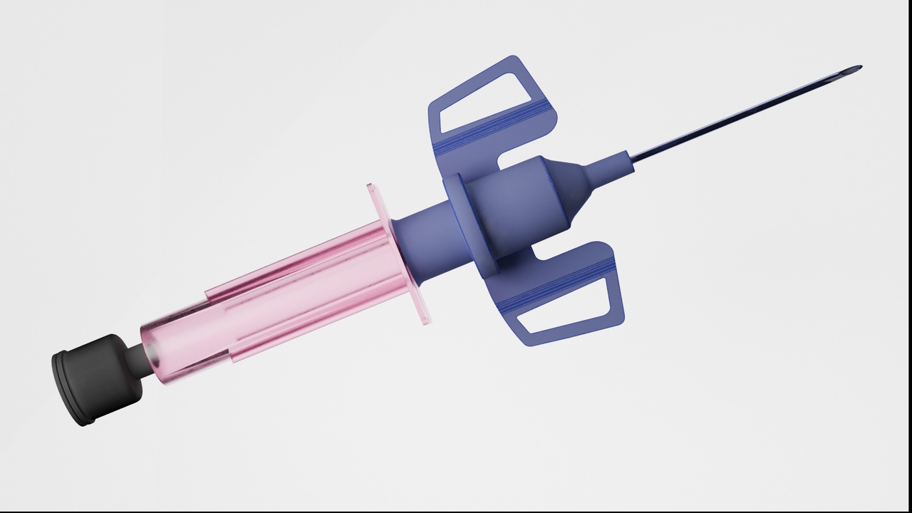 Media 1 for listing Peripheral IV Cannula Exploded View 3D Model Medical Catheter Assembly