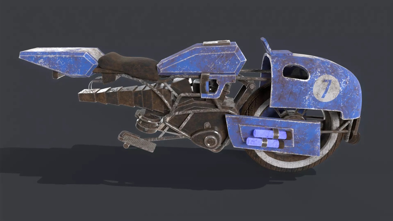 Media 1 for listing OLD SCI-FI MOTORCYLE