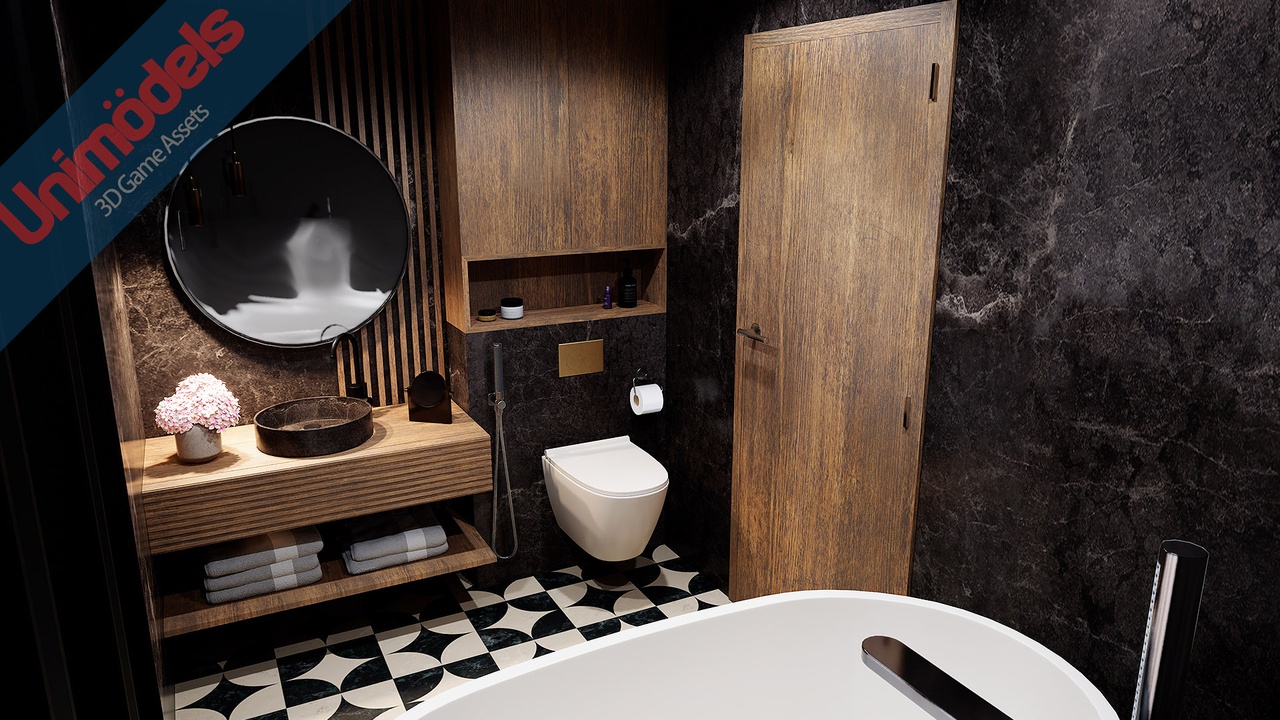 Media 1 for listing 3 Bathrooms Vol. 1 – Modern Interior Sets