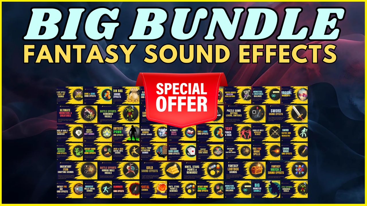 Media 1 for listing Big Fantasy Sound Effects Bundle Collection