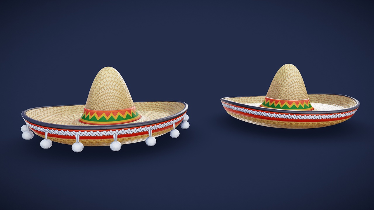 Media 1 for listing Stylized Sombrero - Game Ready