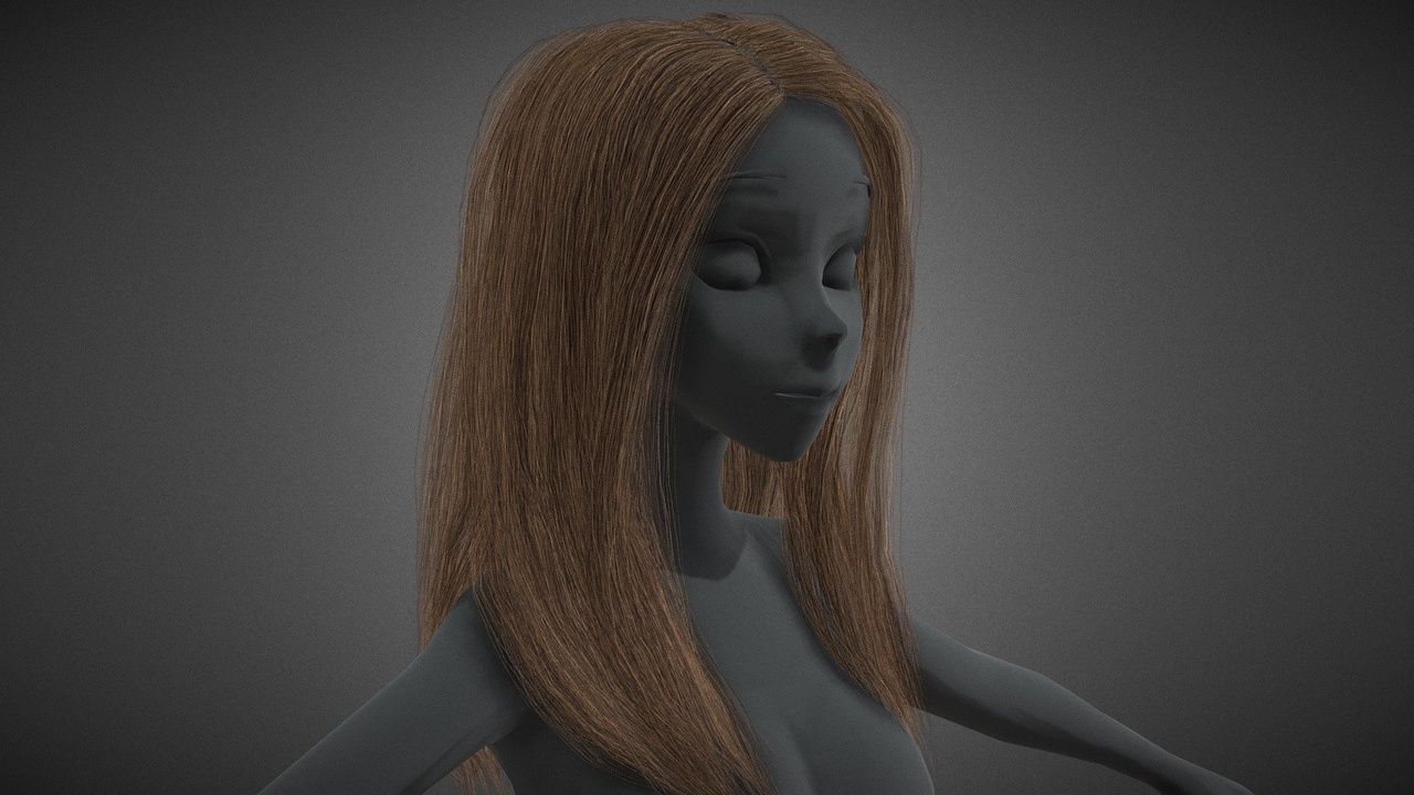 Media 1 for listing Female Hair Cards Style 5 - Long Hair 2