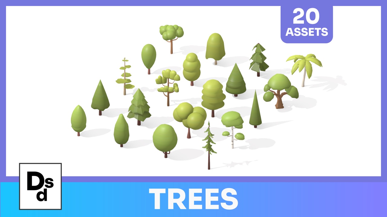 Media 1 for listing Low Poly Trees - Asset Pack