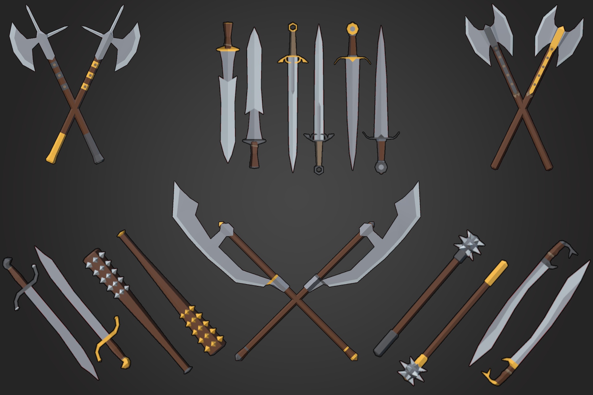 Media 1 for listing 200+ Low Poly Weapon Pack