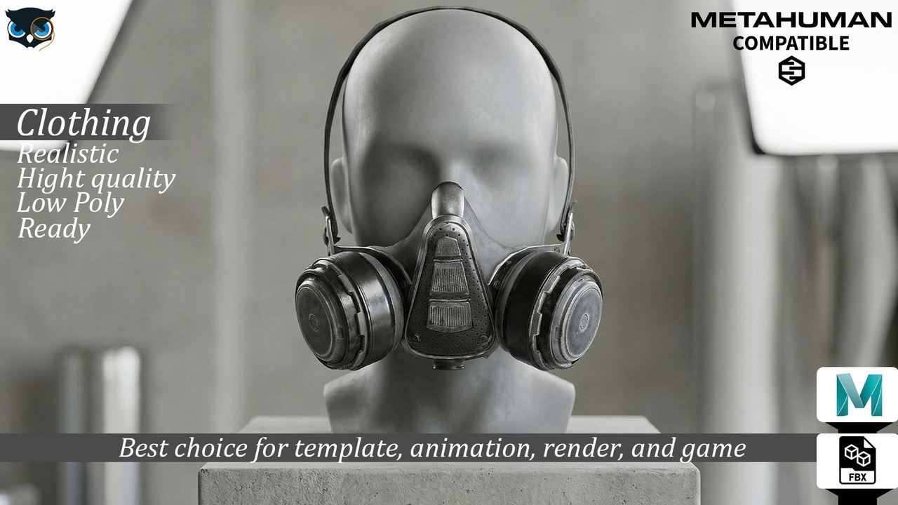Média 1 pour l'article Sci-Fi Tactical Respirator Mask  High-Fidelity Cyberpunk Gear