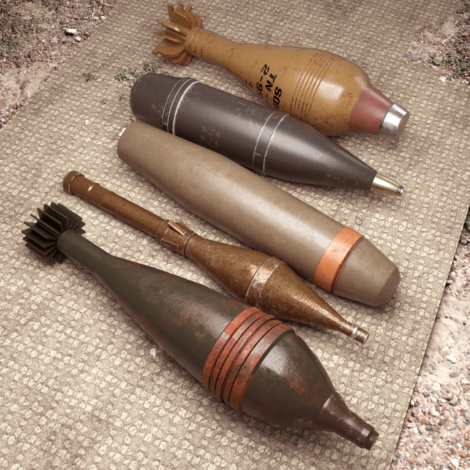 Media 1 for listing Mortar Shell Pack - 5 Bombs