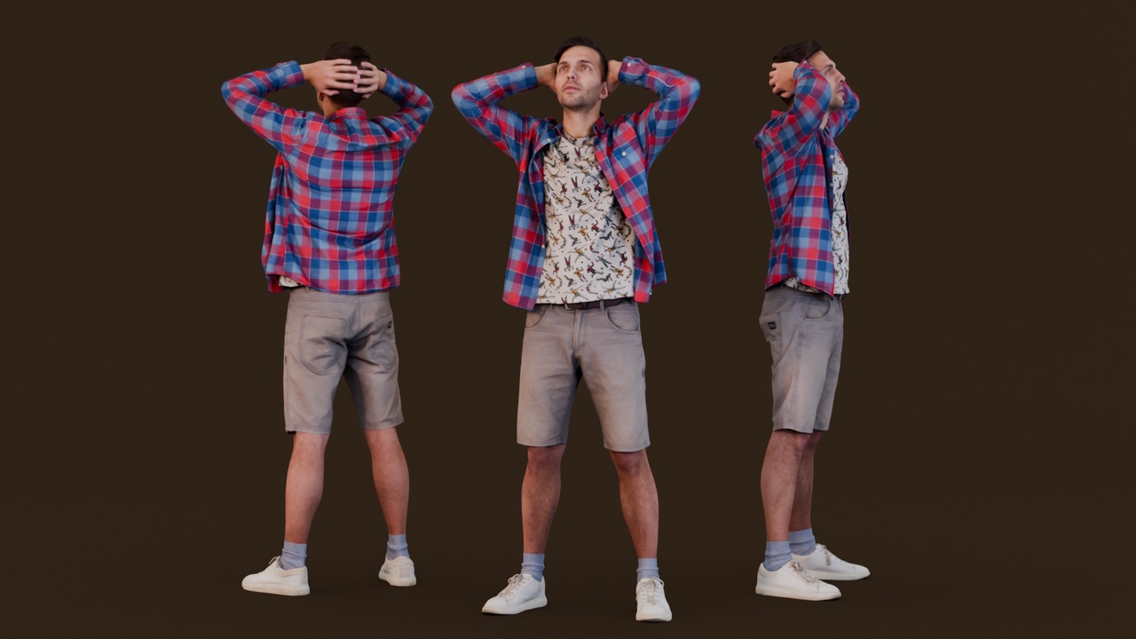 出品Casual Man in Distress - Hands on Head Poseのメディア1