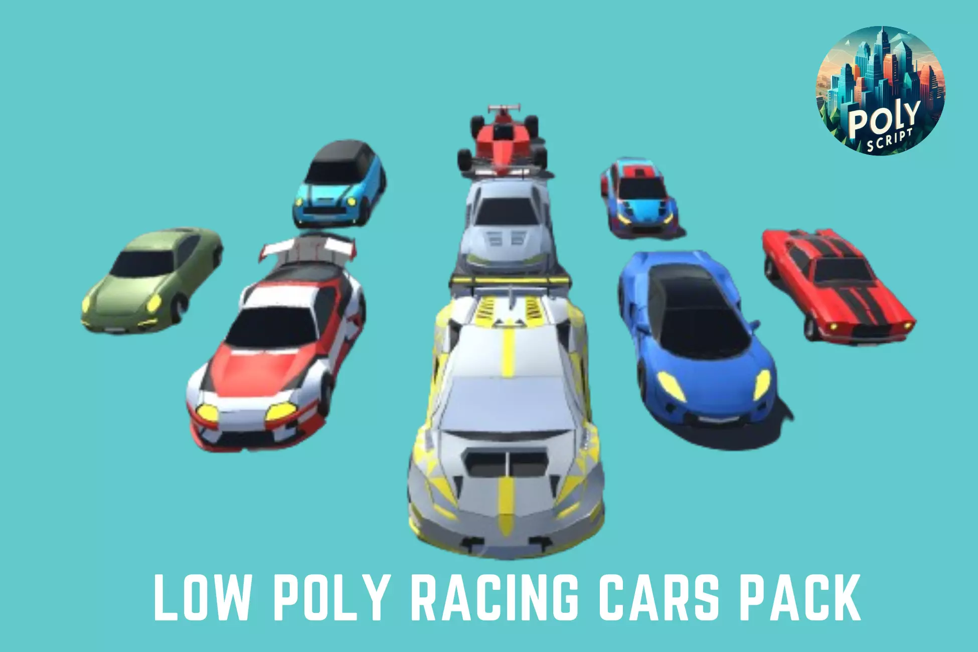 Poly Racing Logo Low Poly Racing & Drift Vehicle Pack – 20 Cars by PolyScript | Fab
