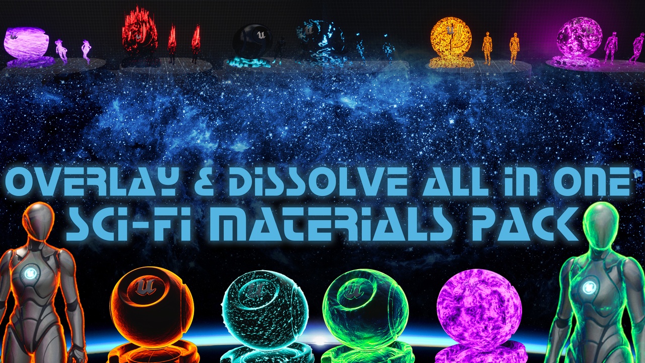 Media 1 for listing Overlay & Dissolve All In One - Action & Sci-Fi gameready material's