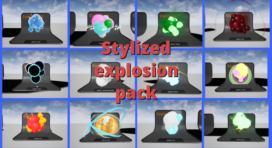 Stylized explosions FX pack | Fab