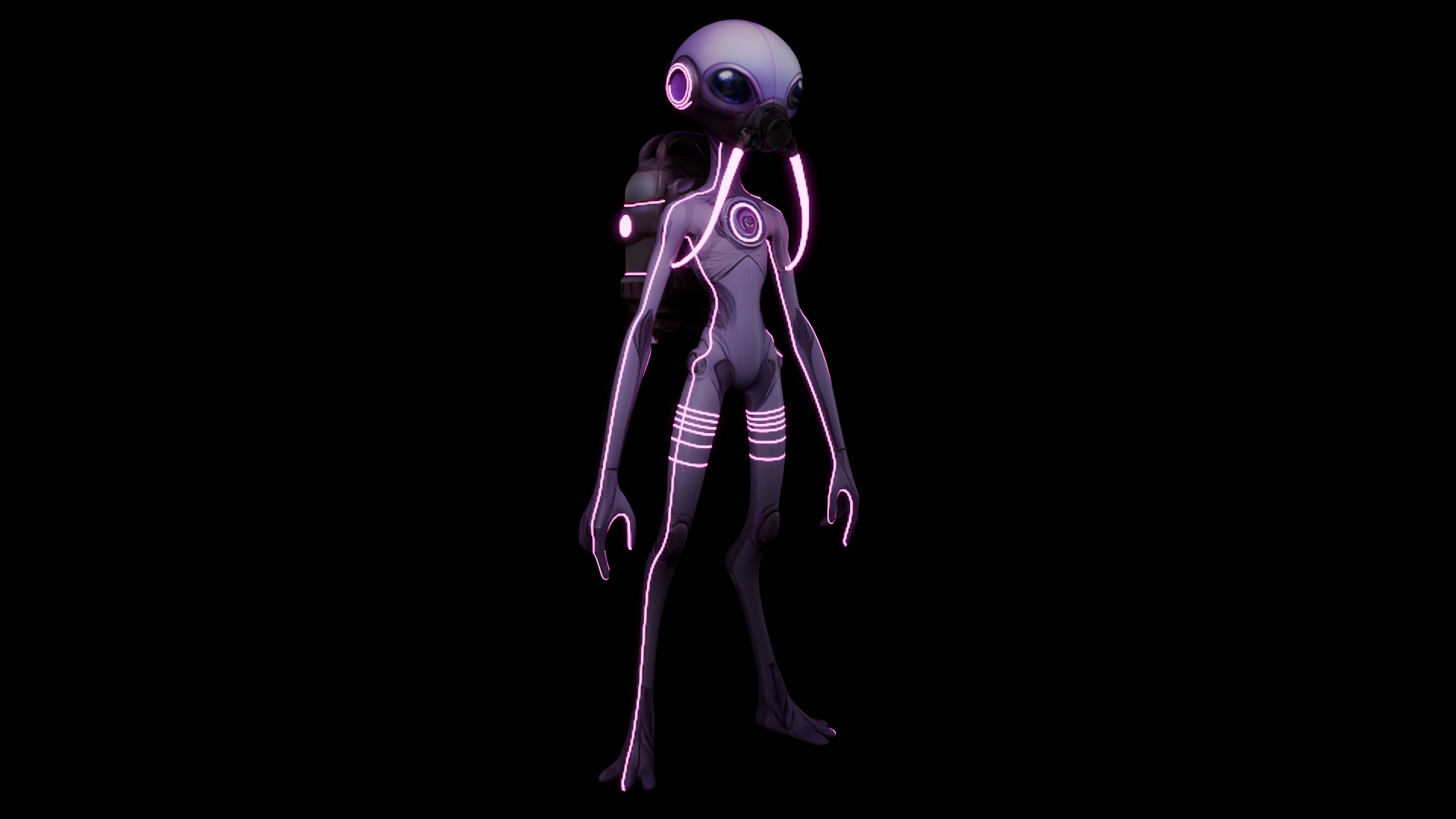 Stylized Alien Woman – 3D Character Model (Rigged, PBR) | Fab