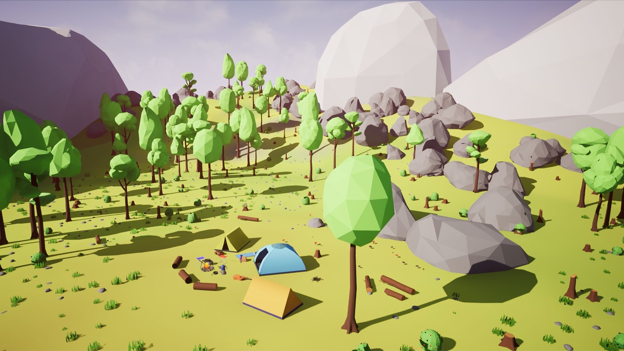 Media 1 for listing Lowpoly Nature And Camping