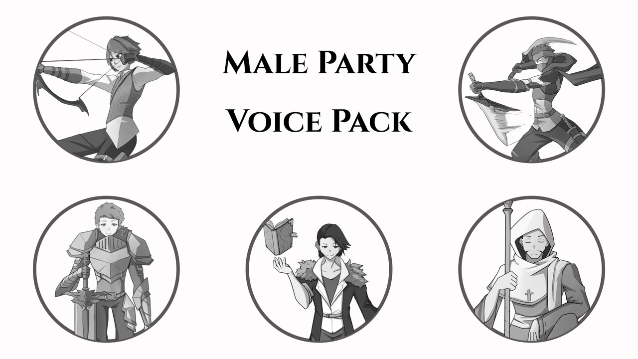 Media 1 for listing RPG - Male Party Voice Pack - Bundle