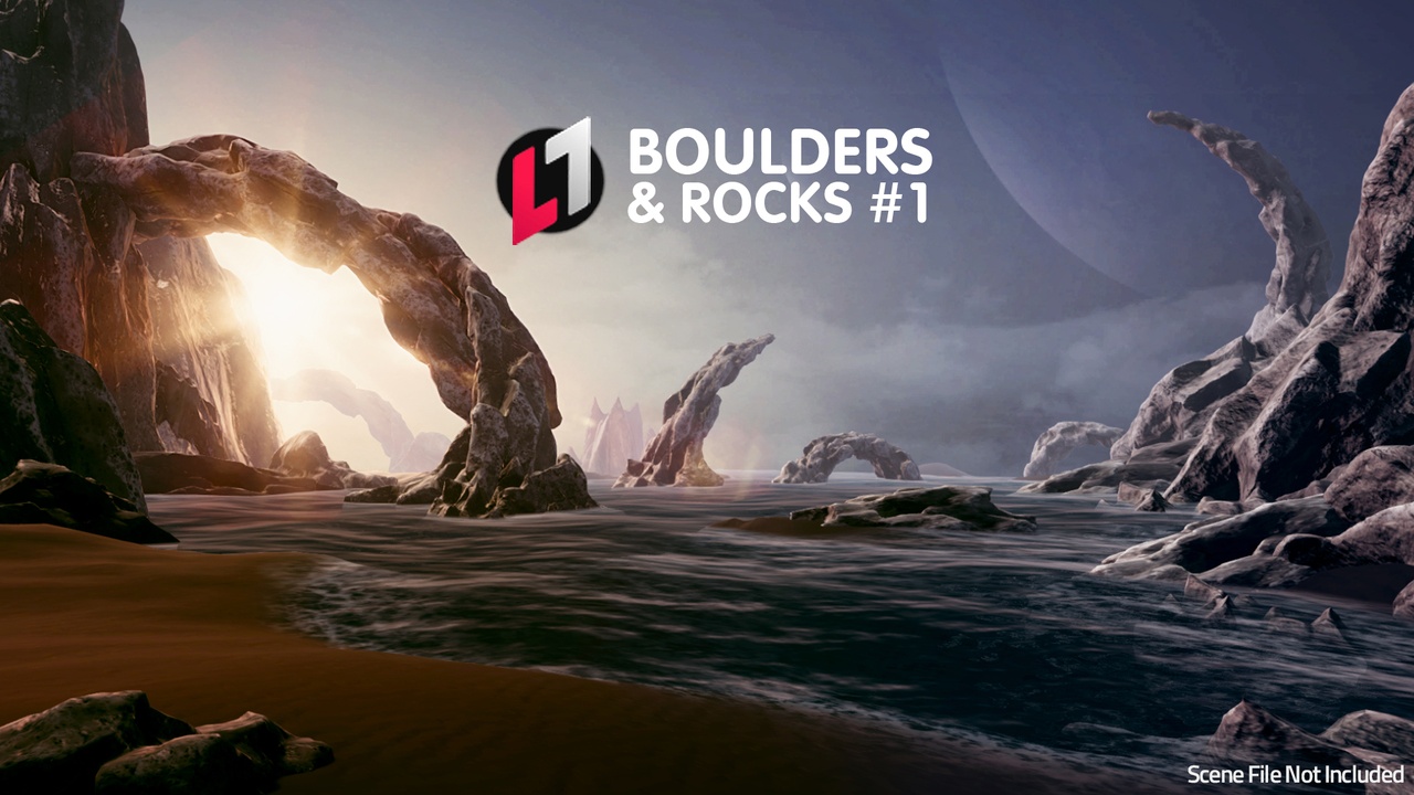 Media 1 for listing Boulders & Rocks - Stylized Nature Pack #1