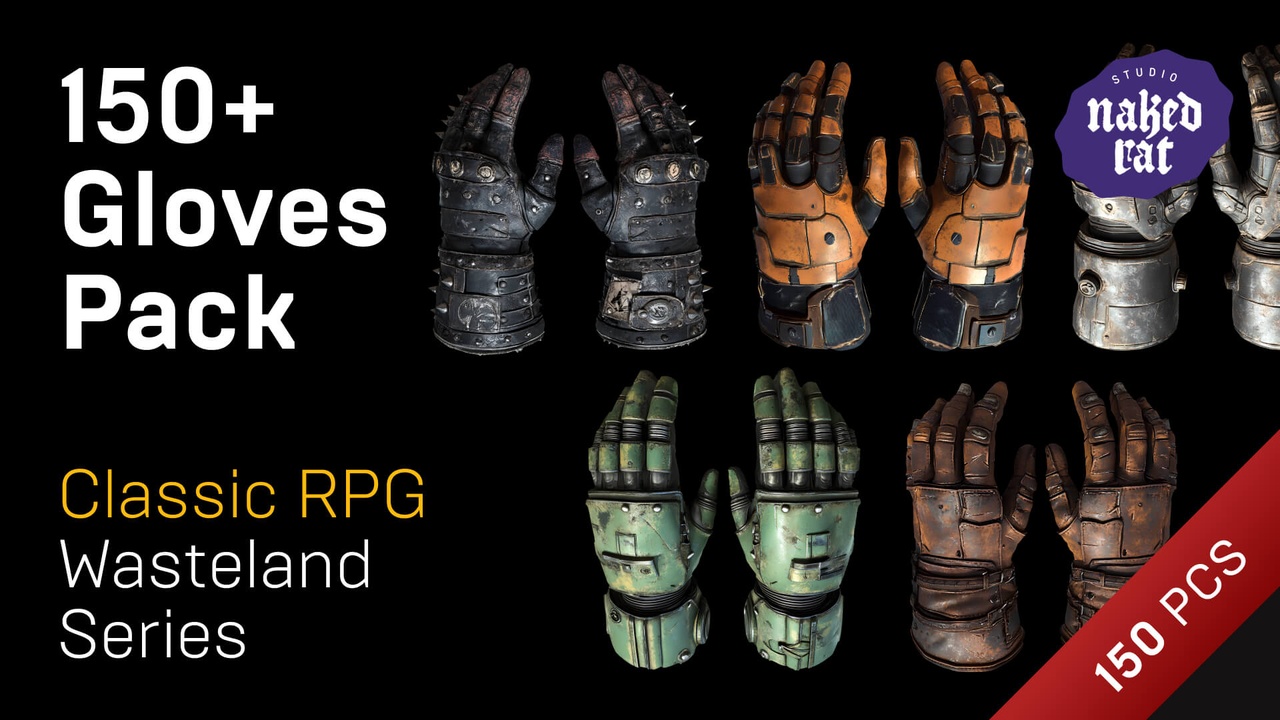 Média 1 pour l'article Wasteland Gloves & Gauntlets 2D Icons Pack