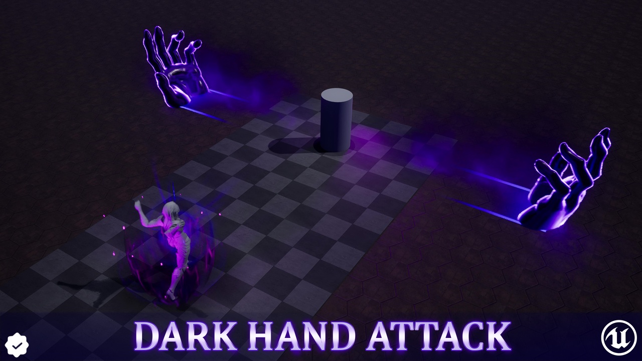 Media 1 for listing Dark Magic Hand Attack VFX