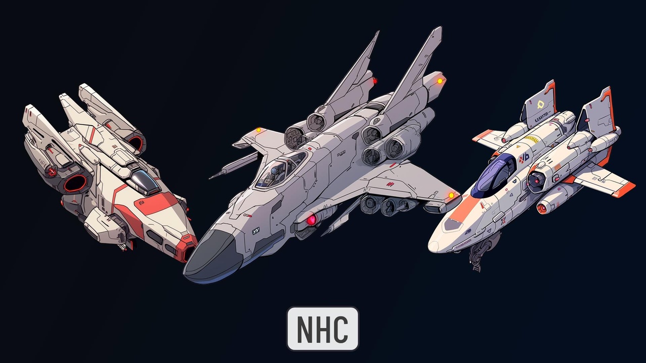 Media 1 for listing NHC - Sci-Fi Cartoon Spaceship Picture 2