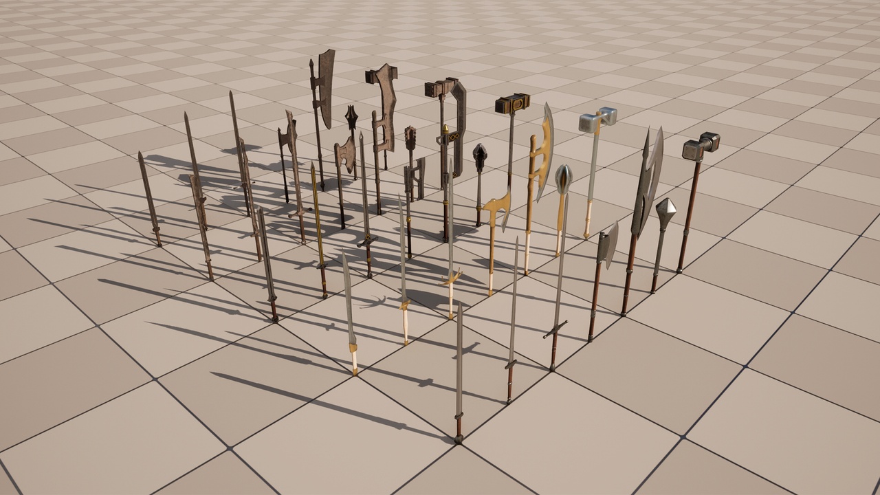Media 1 for listing Lowpoly Fantasy Weapons