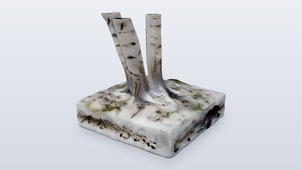 Media 1 for listing Snowy Birch Trunk Trio