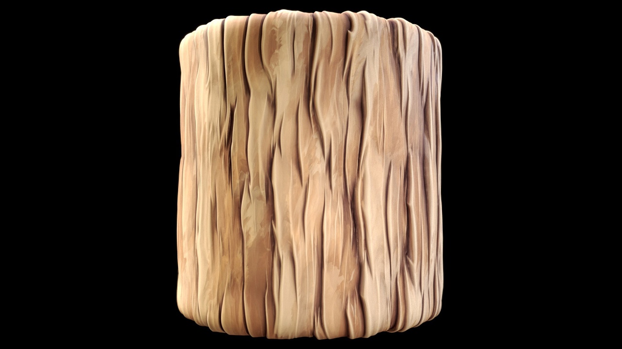 Media 1 for listing Stylized Rough Wood Trunk Substance PBR material and textures
