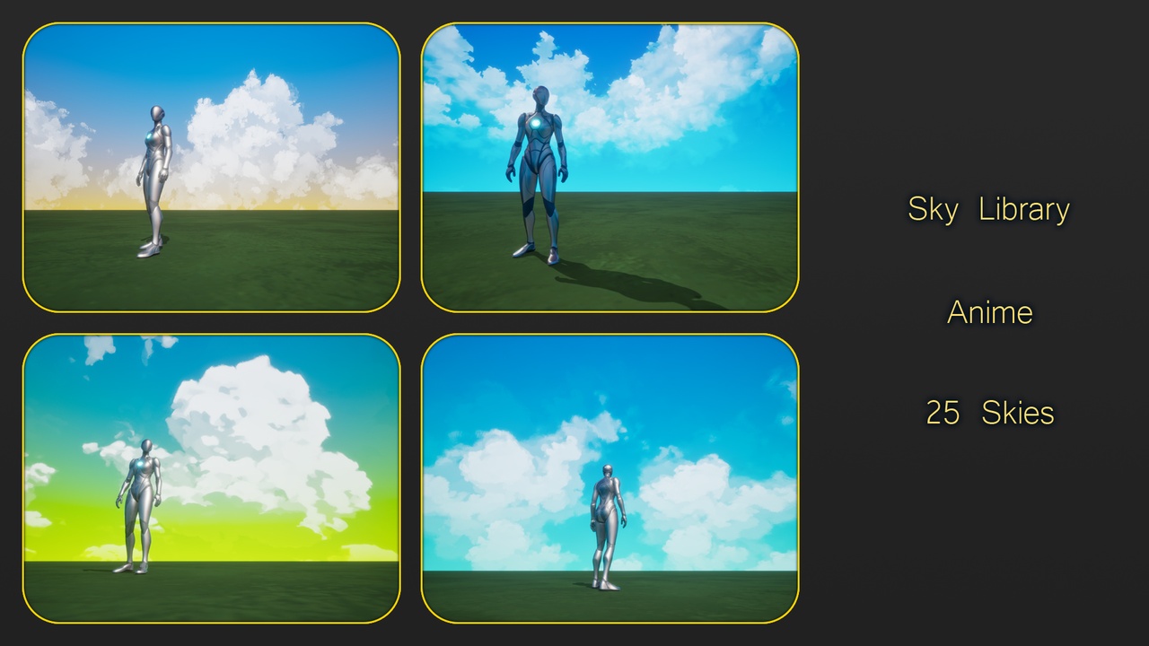 Media 1 for listing Sky Library - 350 Animated Customizable Skies
