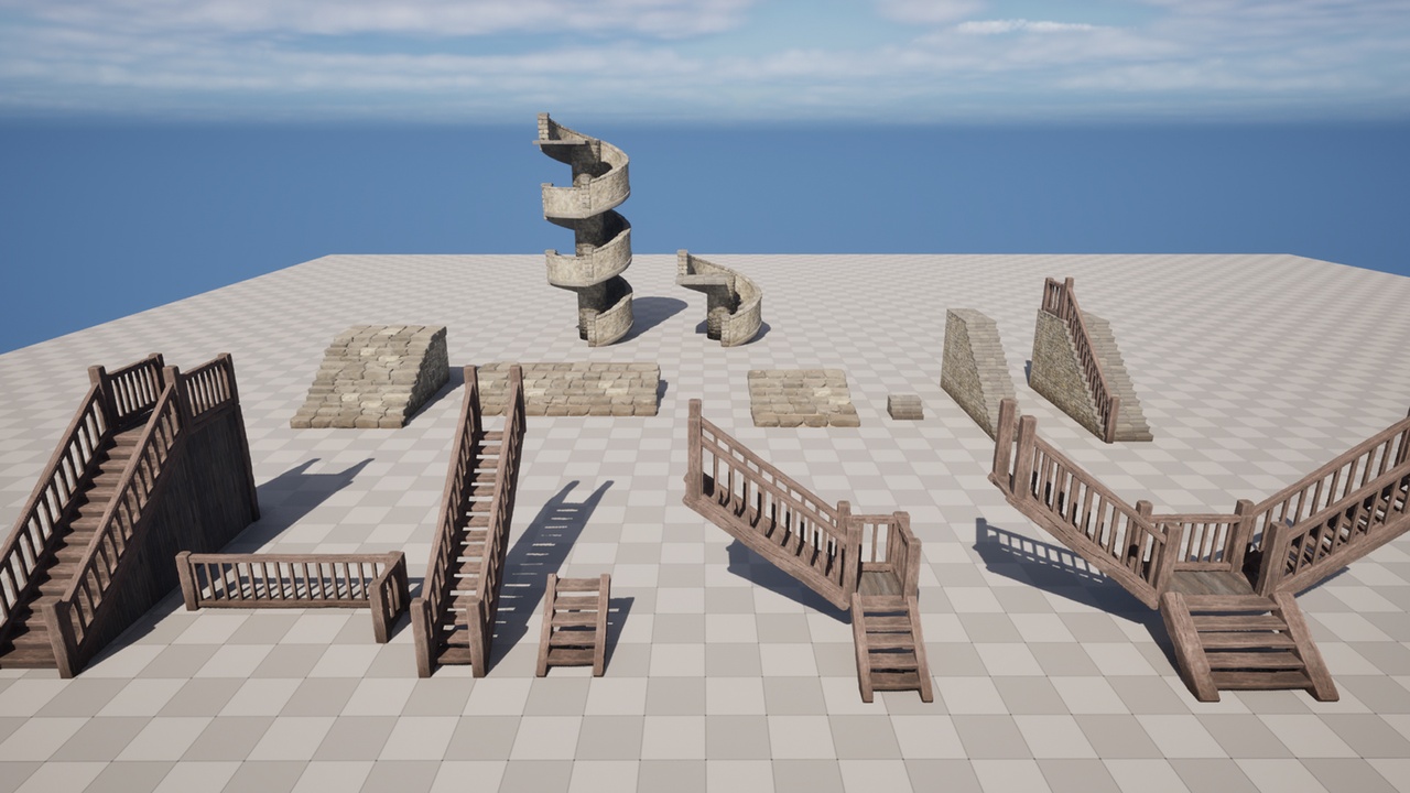 Media 1 for listing Modular stone and wooden stairs and steps