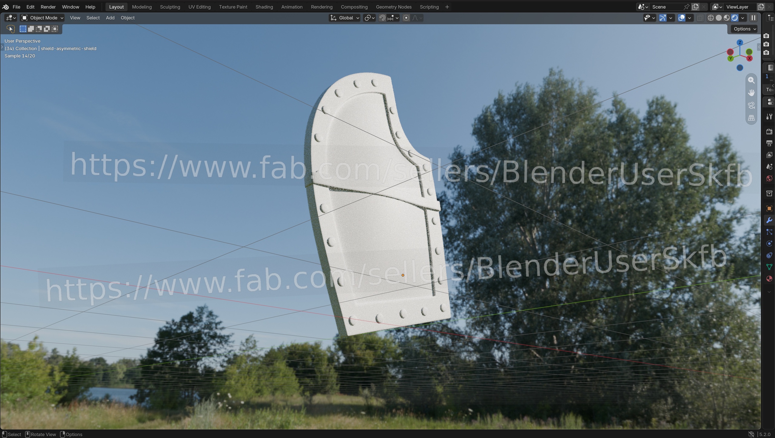 Media 1 for listing Asymmetric Shield (Printable)