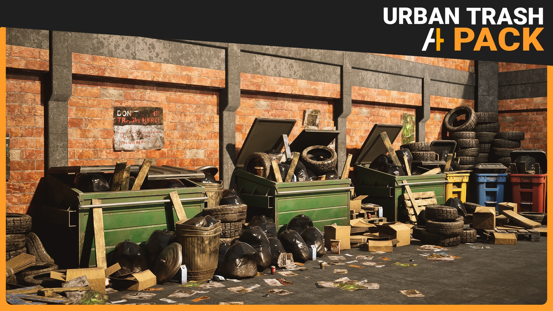 File multimediali per l'articolo Trash Props Pack - Urban Trash Asset Pack: 1