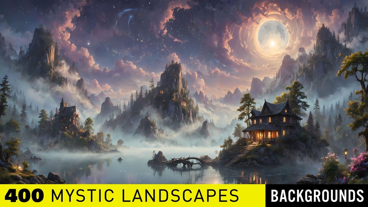 Media 1 for listing 400 Mystic Landscapes and Fantasy Worlds | Epic Worlds Collections