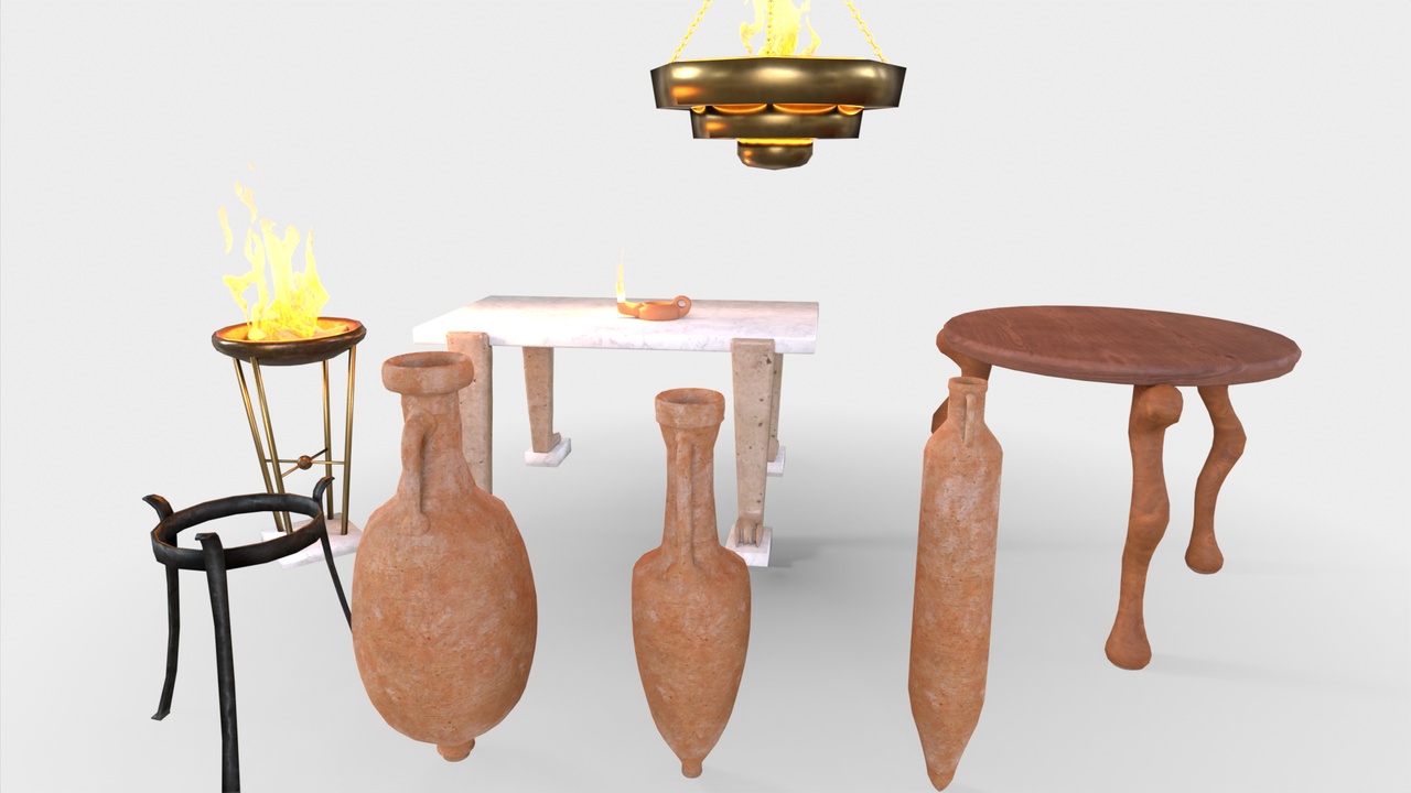 Media 1 for listing Roman furniture: Roman villa pack