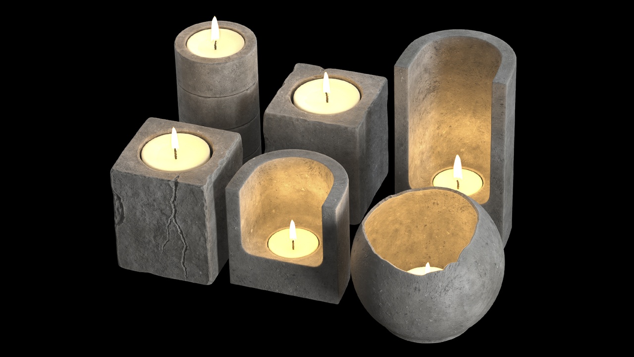 Media 1 for listing Concrete Candleholders