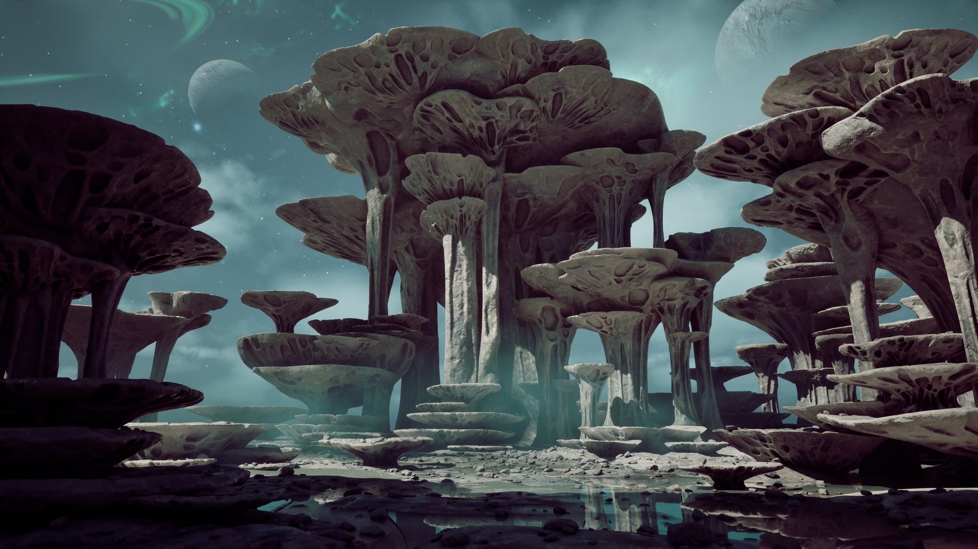 Media 1 for listing Stone Mushrooms - Organic rock landscape