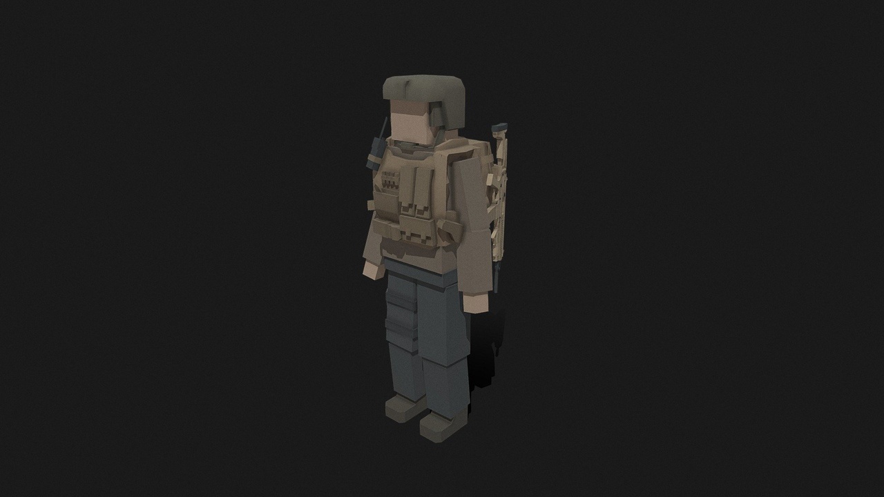 Low Poly Soldier | Fab