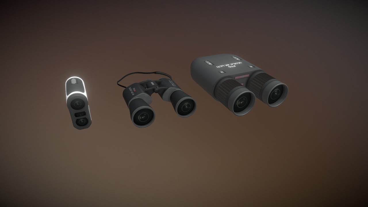 Binoculars Pack | HQ Model with Separate Parts | Fab