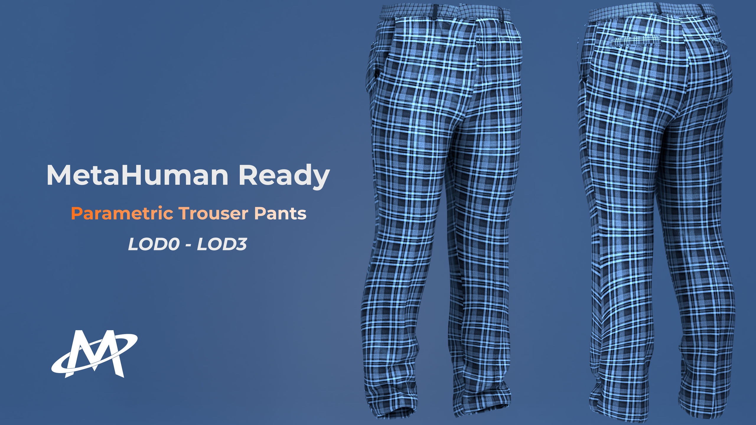 Media 1 for listing MetaHuman Trouser Pants - Parametric / [MHPKG]